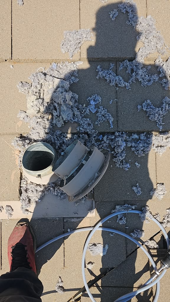 Cleaning process from the roof